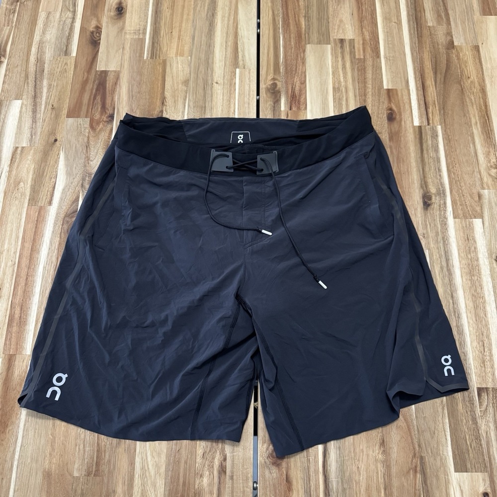 On Hybrid Shorts Mens 2XL Black Lined Running Performance Stretch Drawstring 9"